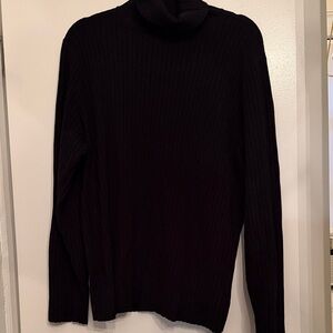 Universal Standard Luz Ribbed Turtleneck Sweater - Black